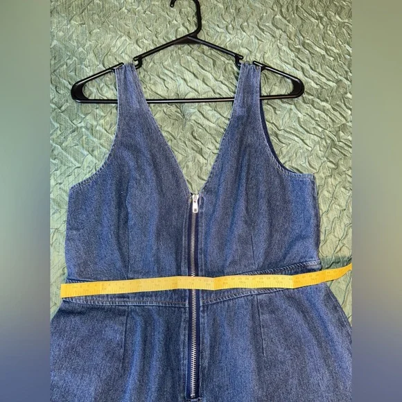 Denim Sleeveless Jumpsuit - Picture 6 of 9